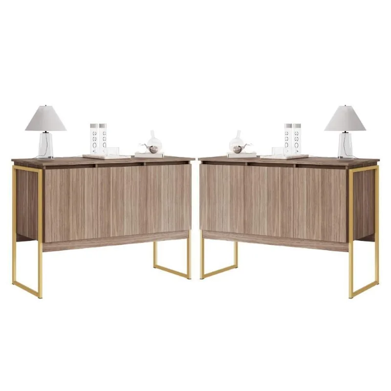 Conjunto De Buffets Industriais Milão Affara Dourado