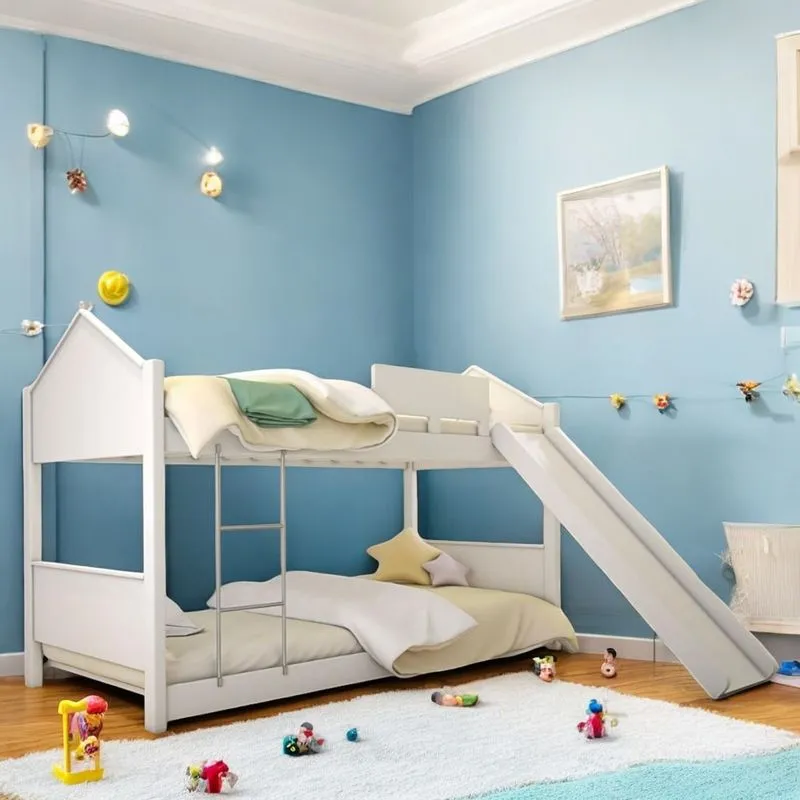 Beliche Casa Menino Montessoriana Com Escorrega E Colchões