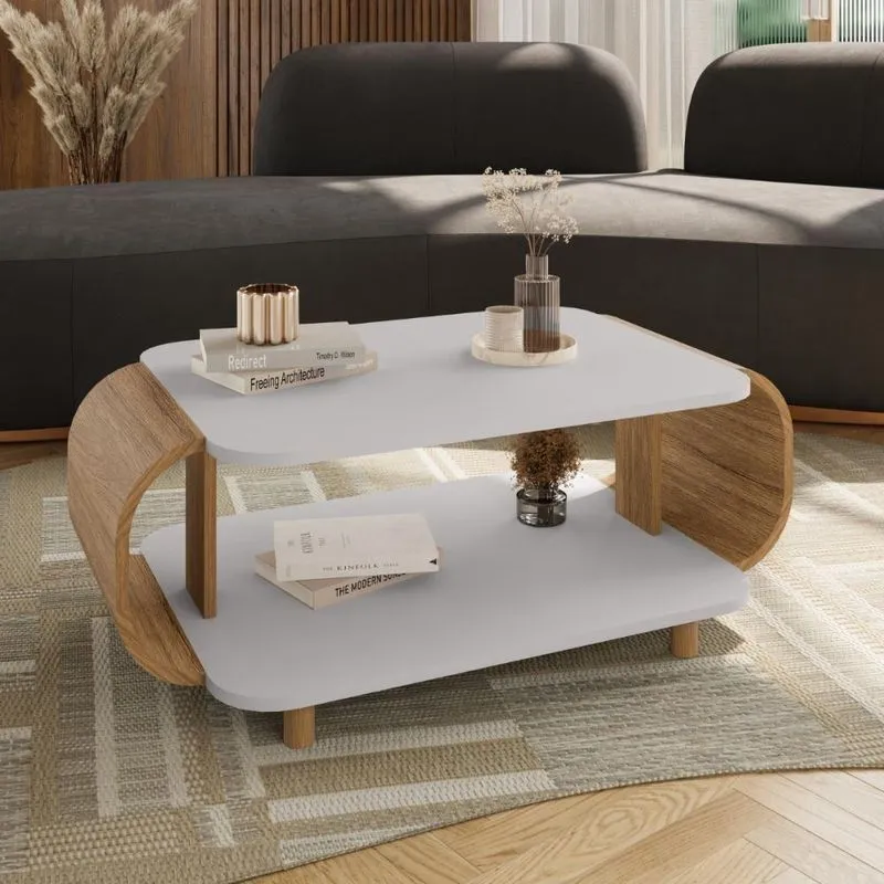 Mesa De Centro Penha Off-white Cinamomo