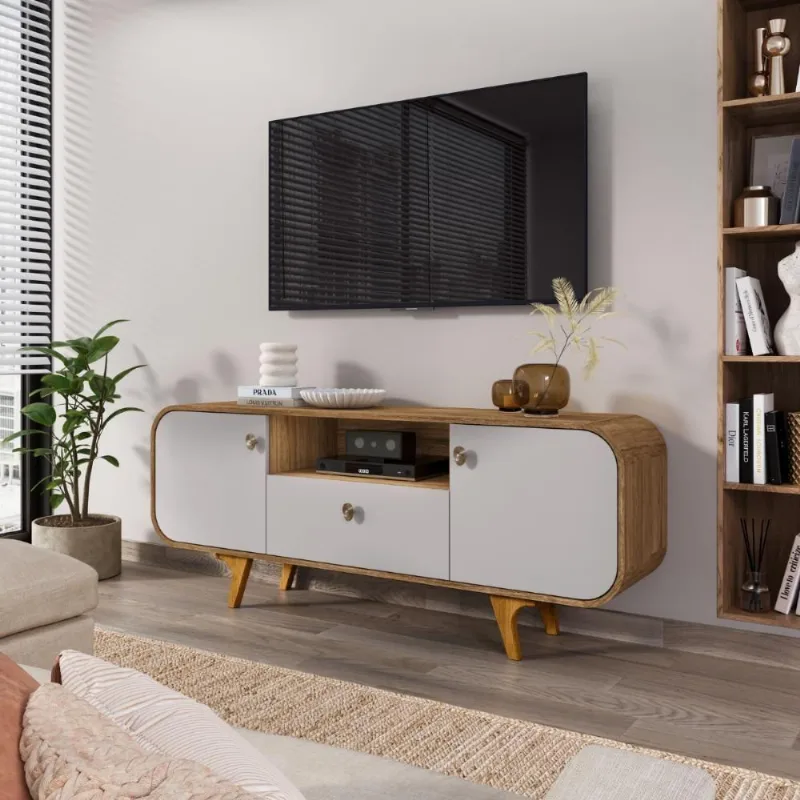 Rack Para Tv 55 Polegadas Conceiçao Cinamomo Off White