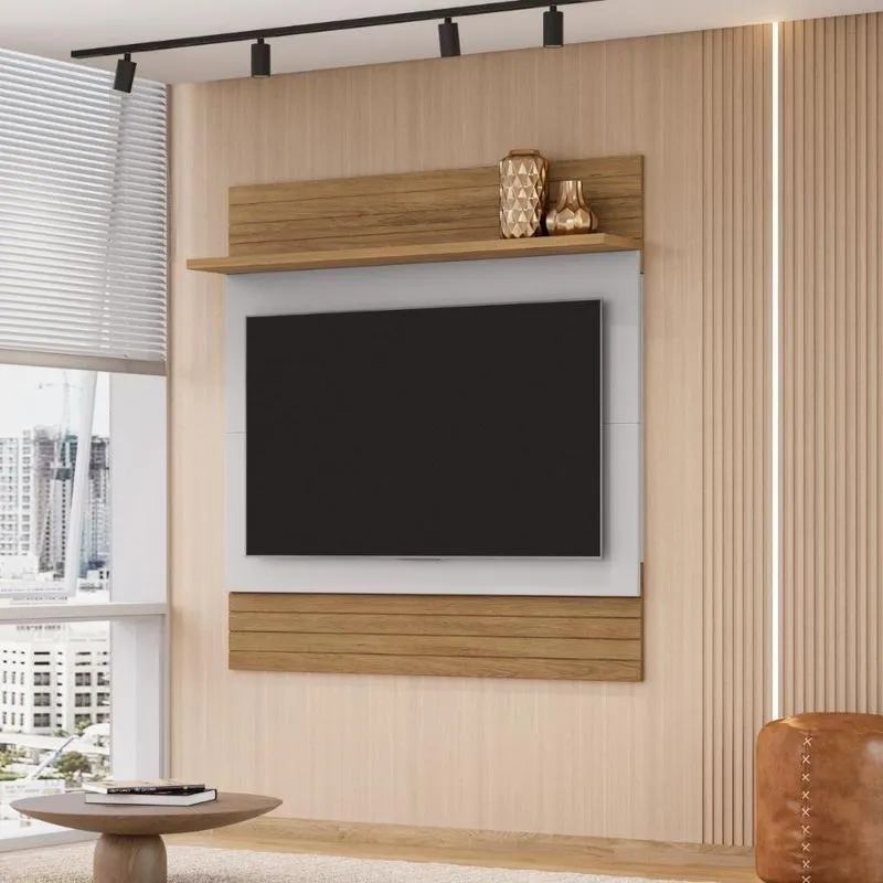 Conjunto Painel E Rack Rosalia Cinamomo Off White