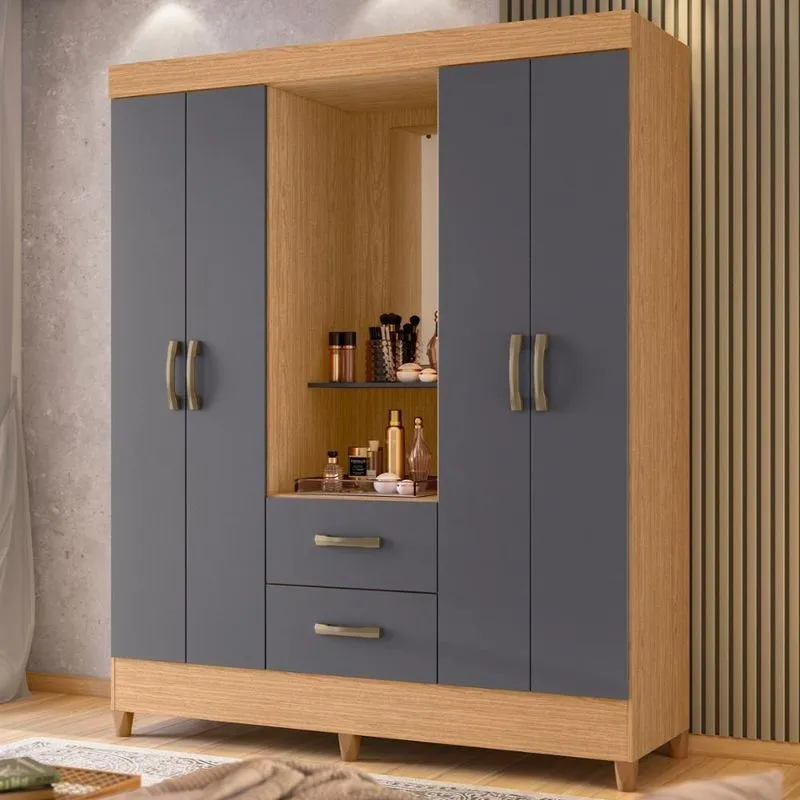 Guarda Roupa Capelinha Dubai Freijó Titanium