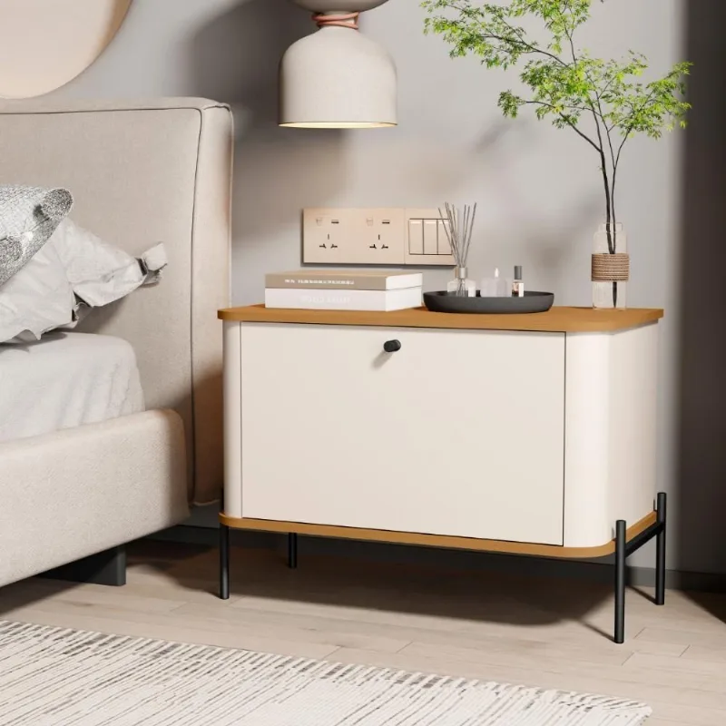 Mesa De Cabeceira Bancroft Off White Nature Preto