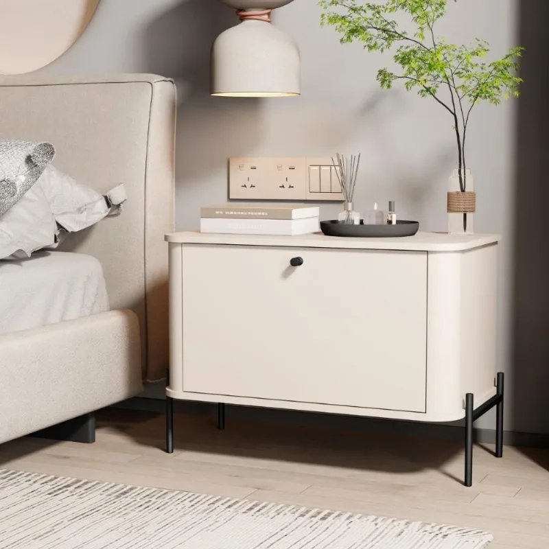 Mesa De Cabeceira Bancroft Off White Preto