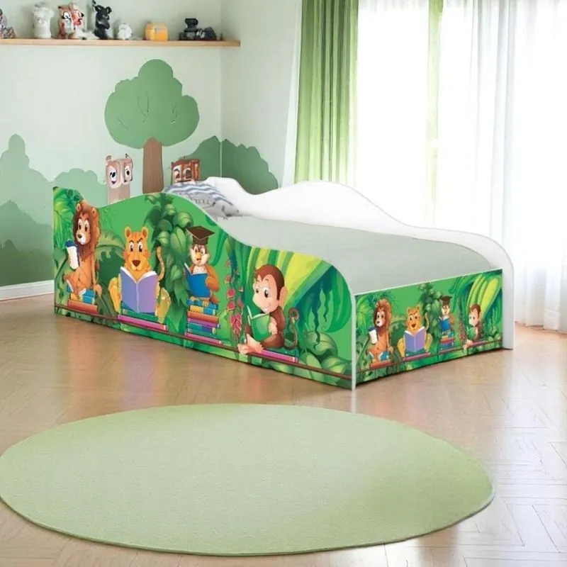 Cama Solteiro Glow Safari E Zoológico Solteiro