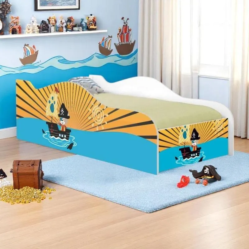 Cama Carro Solteiro Joy Pirata Do Mar Solteiro Com Colchão