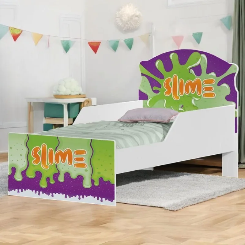 Cama Infantil Tick Slime Menino Com Colchão