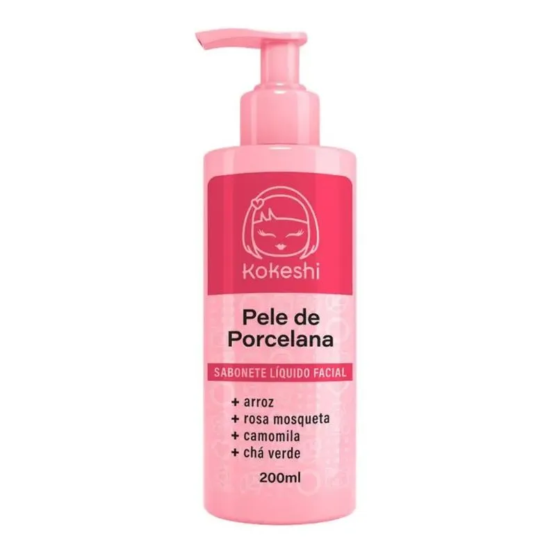 Sabonete Líquido Facial Kokeshi Pele de Porcelana 200ml