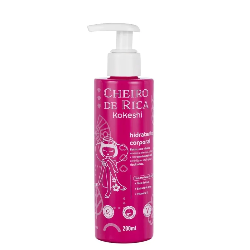 Hidratante Corporal Cheiro de Rica 200ml Kokeshi - lojaparaisodarepublica