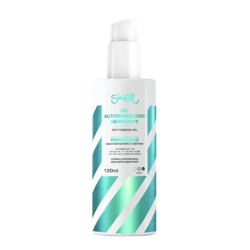 Autobronzeador Corporal Gel Skelt Bronzeado Médio 120ml GEL AUTOBRONZEADOR 120ML HIDRATANTE SKEL