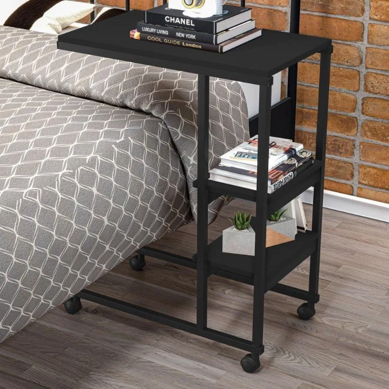 Mesa De Apoio Vintage Para Cama Emili Preto