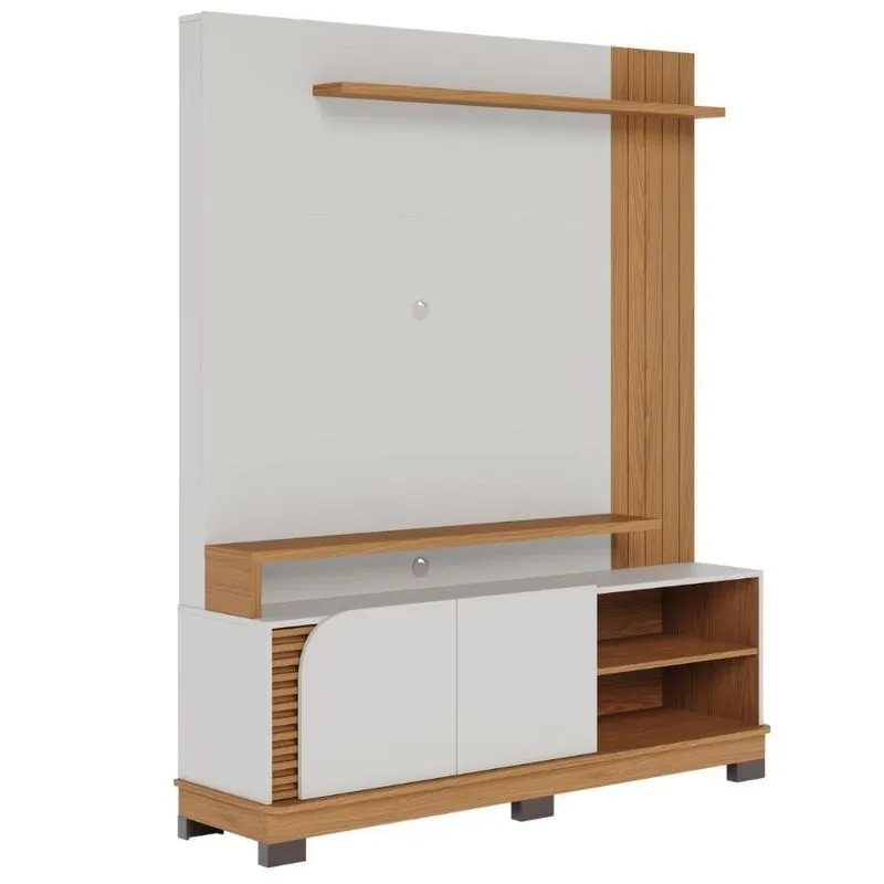 Home Para Tvs 65 Com 2 Portas Lia Off White Matte Freijó