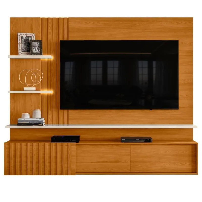 Home Para Tv's De 65 Polegadas Frisado Turim Cinamomo Off White