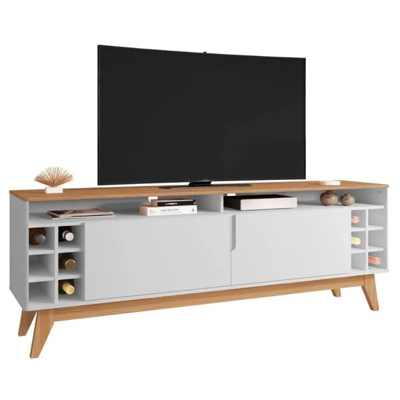 Rack Para Tvs De 60 Com Adega Clendenin Off White Noce