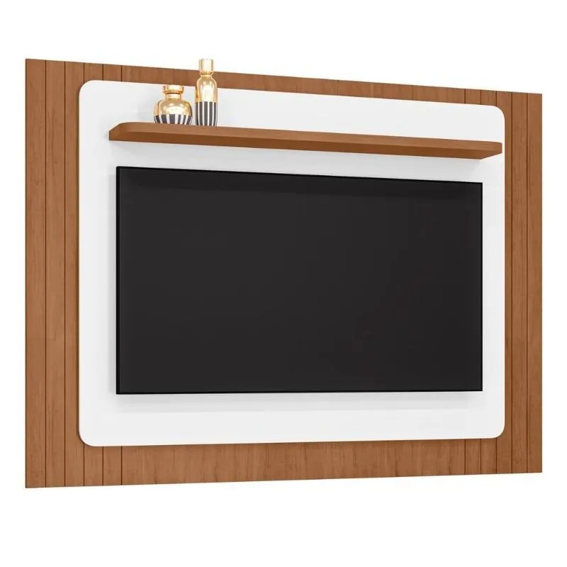 Painel Para Tvs 60 Ripado Ilhéus Cedro Branco