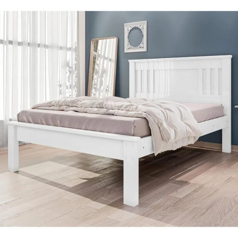 Cama De Casal Com Pés Italva Branco