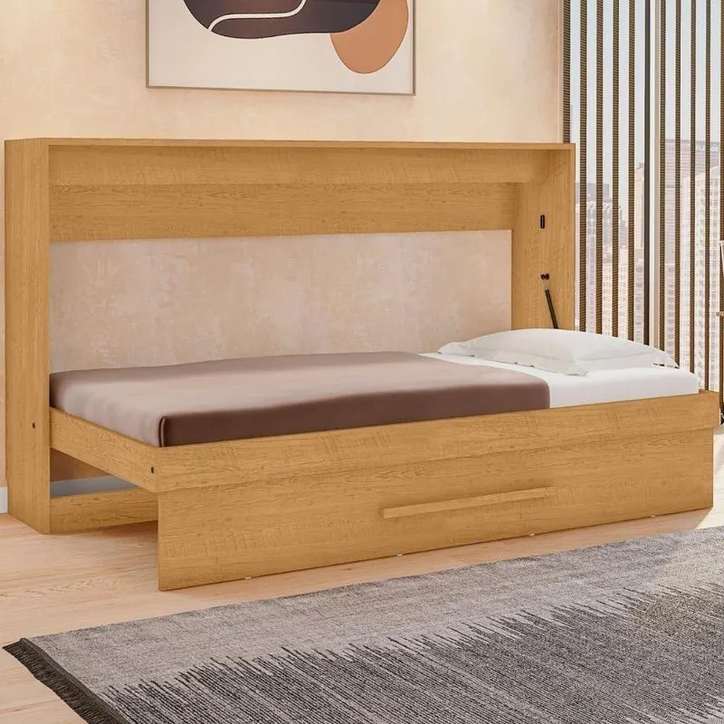 Cama De Parede Solteiro Jauru Naturalle