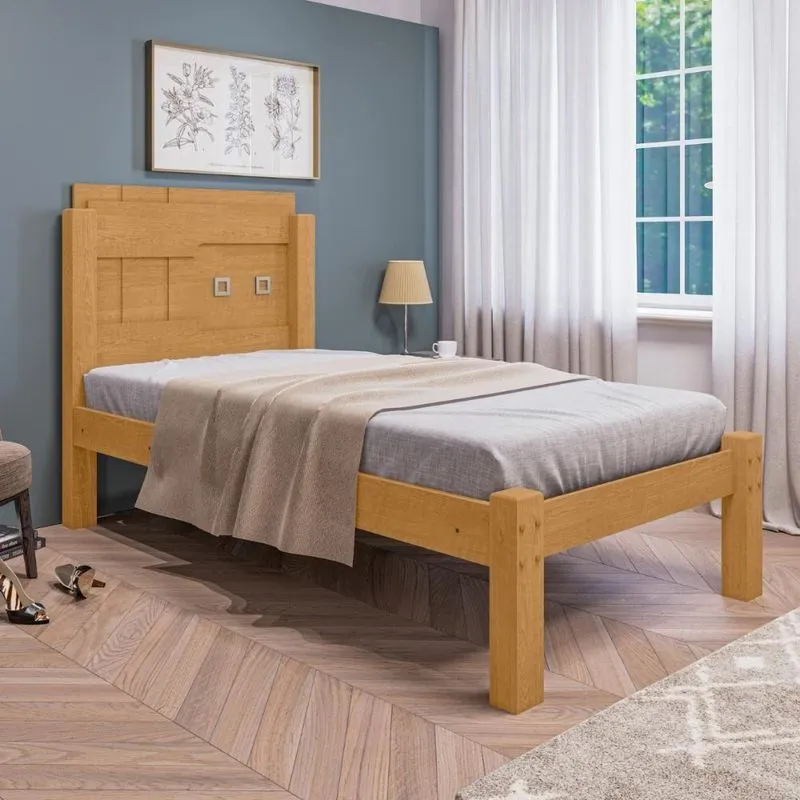 Cama De Solteiro Barbosa Naturalle