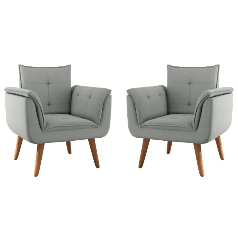 Conjunto Poltrona Decorativa Japeri Linha Grafite