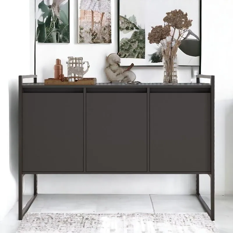 Buffet 3 Portas Sala De Estar Lisboa Preto Onix Preto Onix