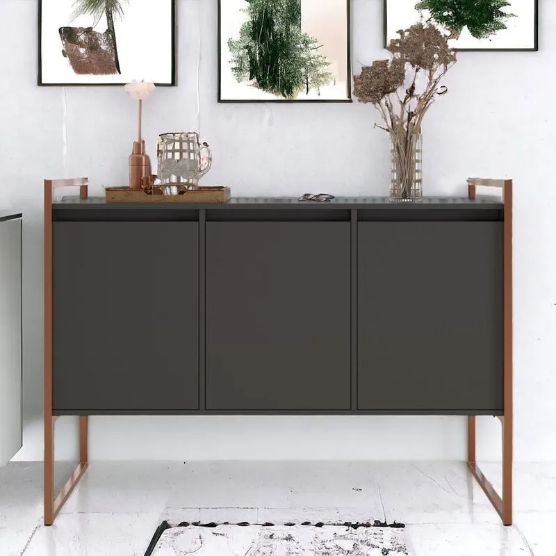 Buffet 3 Portas Sala De Estar Lisboa Preto Cobre Preto Cobre