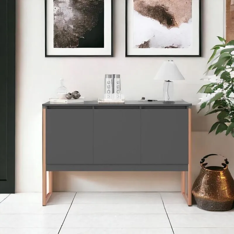 Buffet Industrial Bérgamo Preto Cobre