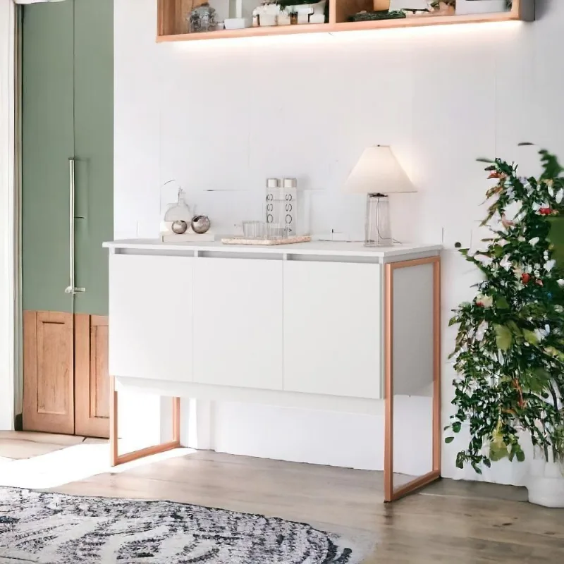 Buffet De Luxo Viareggio Branco Cobre