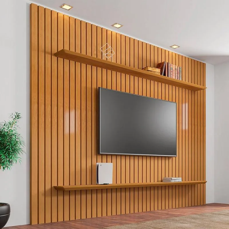 Painel Para Tvs De 60 Frisado Caribe Cinamomo