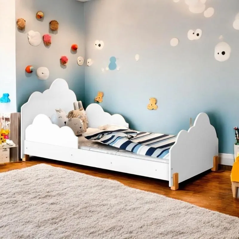 Cama Com Colchão Juvenil Princesa Aline Branco E Mel