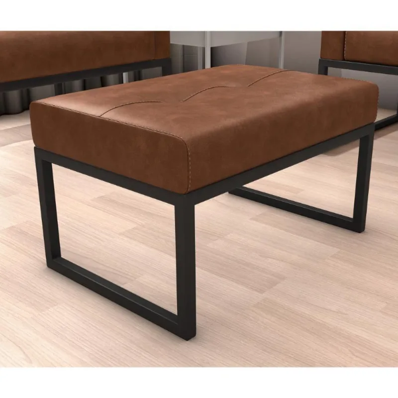 Puff decorativo Para Sala Clara Courino Montana Whisky
