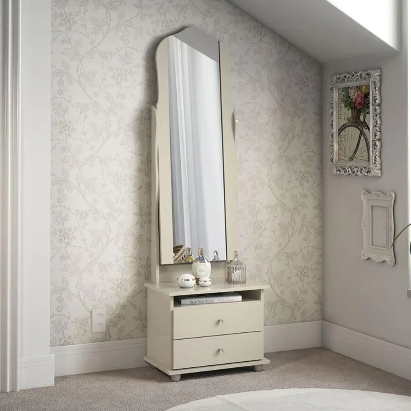 Toucador Espelho Gavetas Estiva Off White