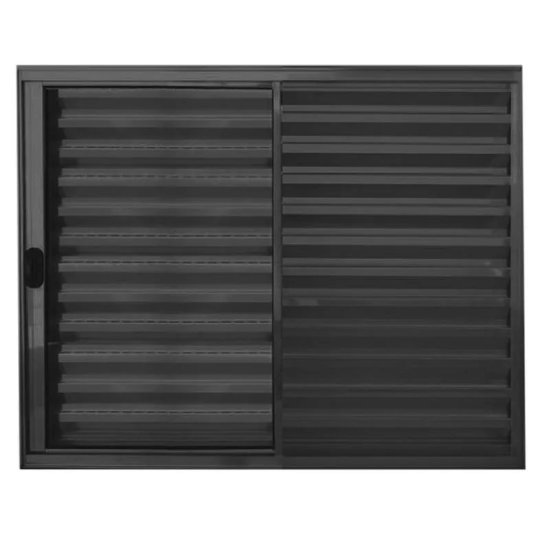 Janela Veneziana 3 Folhas Alumínio Preto Modular - Dc