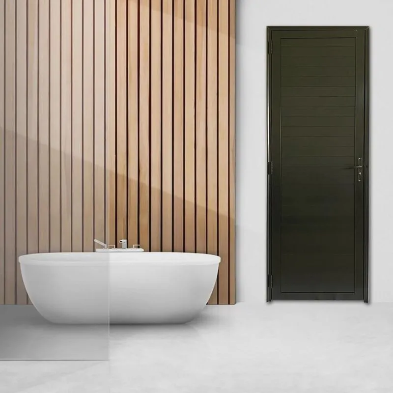 Porta Lambril com Maçaneta e Fechadura de Banheiro Linha Veneza 210 X 80 Lado Esquerdo