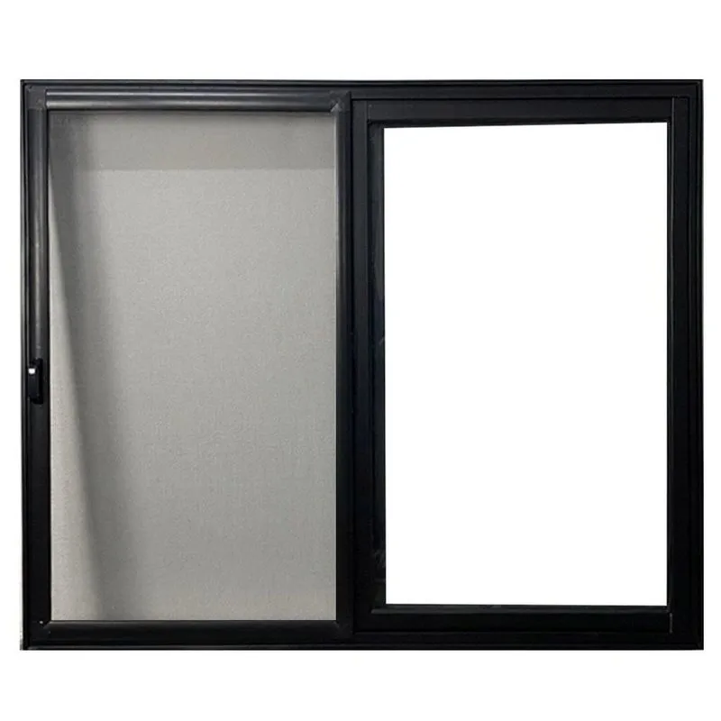 Janela Vitro 2 Folhas De Correr Tela Mosquiteira Alumínio 120x120 Preto Esquadrias Bergamo Preto
