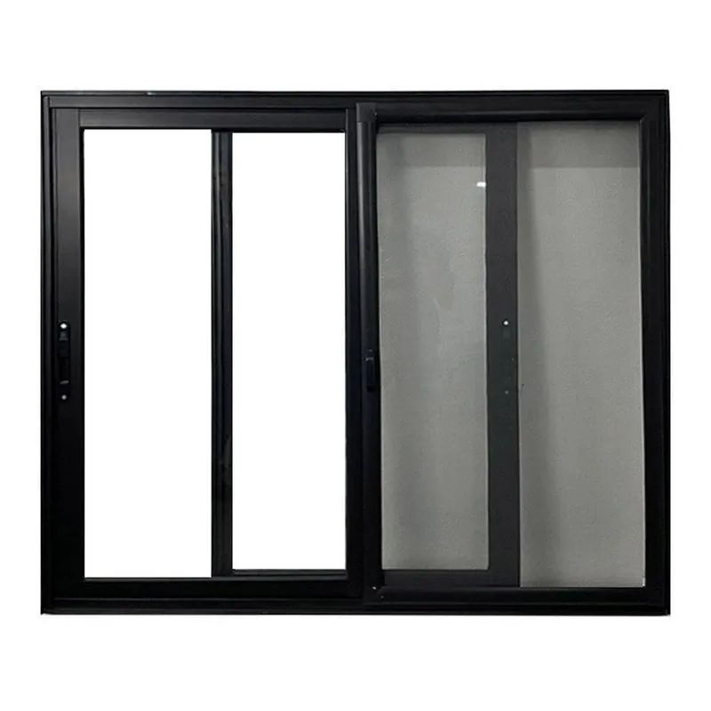Janela Vitro 2 Folhas Móveis Com Tela Mosqueteira Alumínio 120x150cm Linha 25 Preto Esquadrias Berga Preto