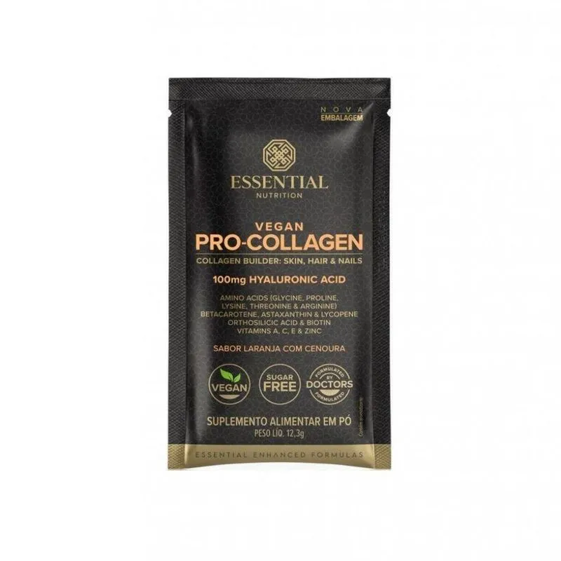 Suplemento Alimentar Essential Nutrition Vegan Pro Collagen Para Pele Cabelos E Unhas 11g 300g