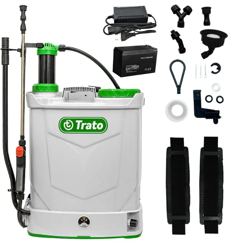 Pulverizador Costal Elétrico Manual 20L Bateria TPMB20 Trato