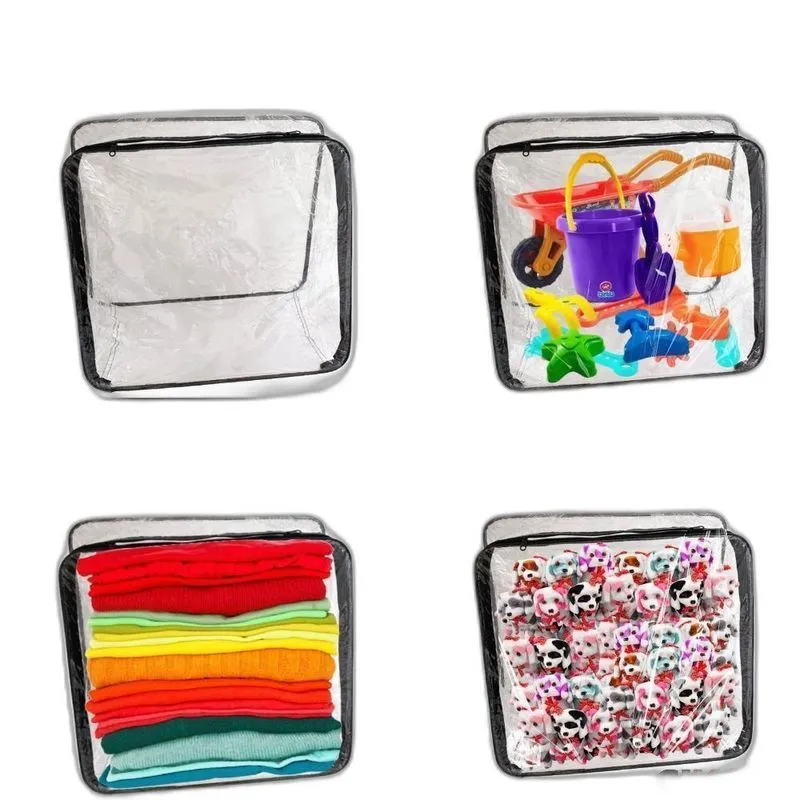 01 Bolsa Transparente De Mão 50x50x35 Cm