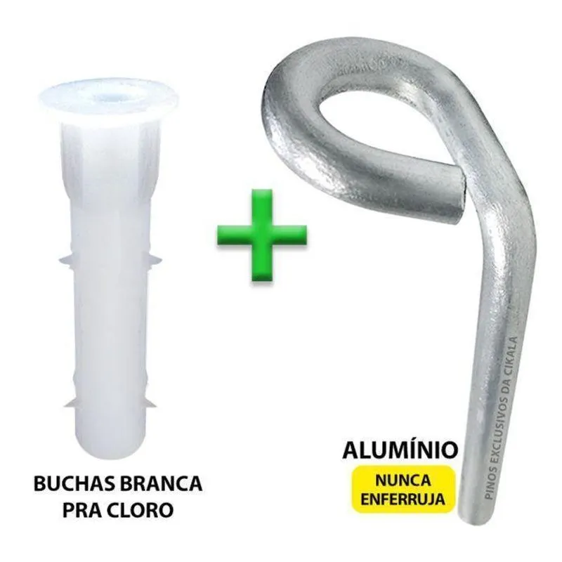 Kit 20 Pinos Alumínio E 20 Buchas Polietileno
