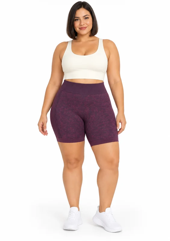 Shorts Fitness Jacquard Feminino Zee Rucci - Bordô G1