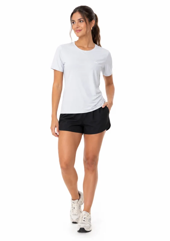 Camiseta Fitness Dry Secagem Rápida Feminino Zee Rucci - Branco GG