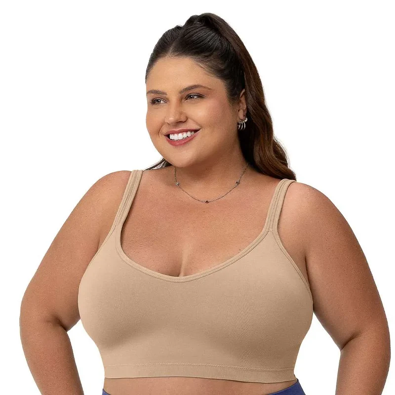 Sutiã Comfort Plus Size Bojo Macio Alta Cobertura Zee Rucci - Bege 50