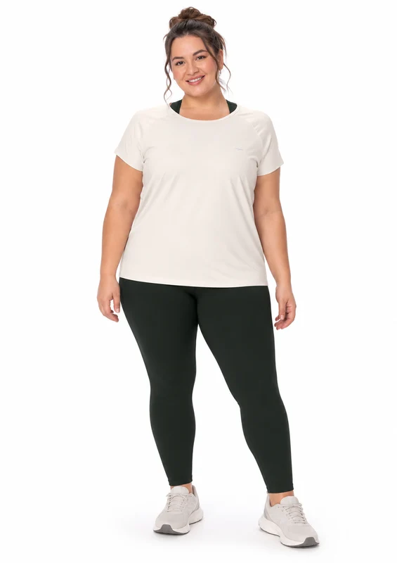 Camiseta Fitness Dry Secagem Rápida Plus Size Feminino Zee Rucci - Off White G2
