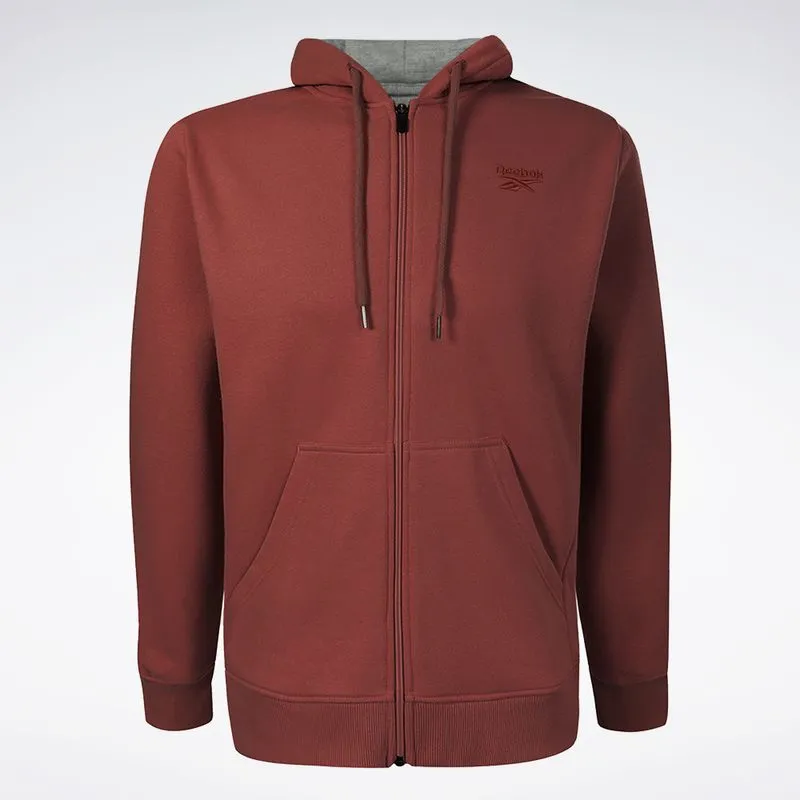 Jaqueta Reebok Logo Hooded Masculino Marsala - M