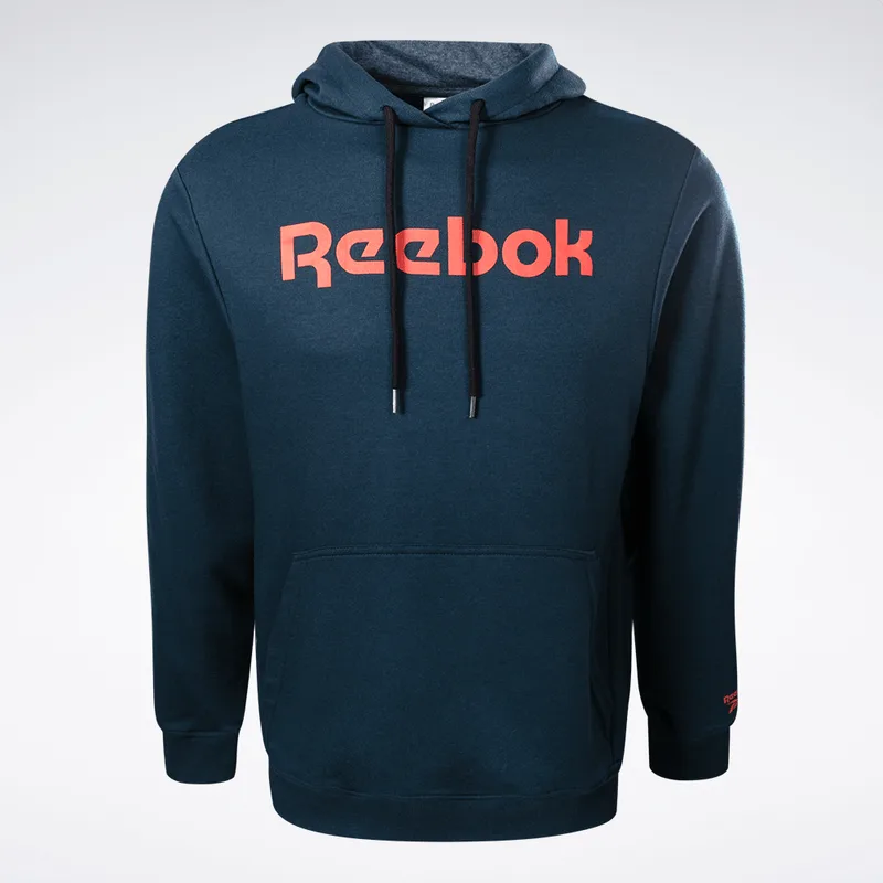 Blusa Reebok Big Logo Linear com Capuz Masculina Marinho - G