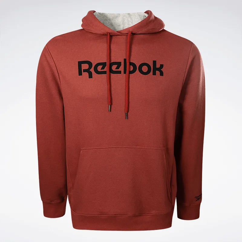 Blusa Reebok Big Logo Linear com Capuz Masculina Marsala - GG