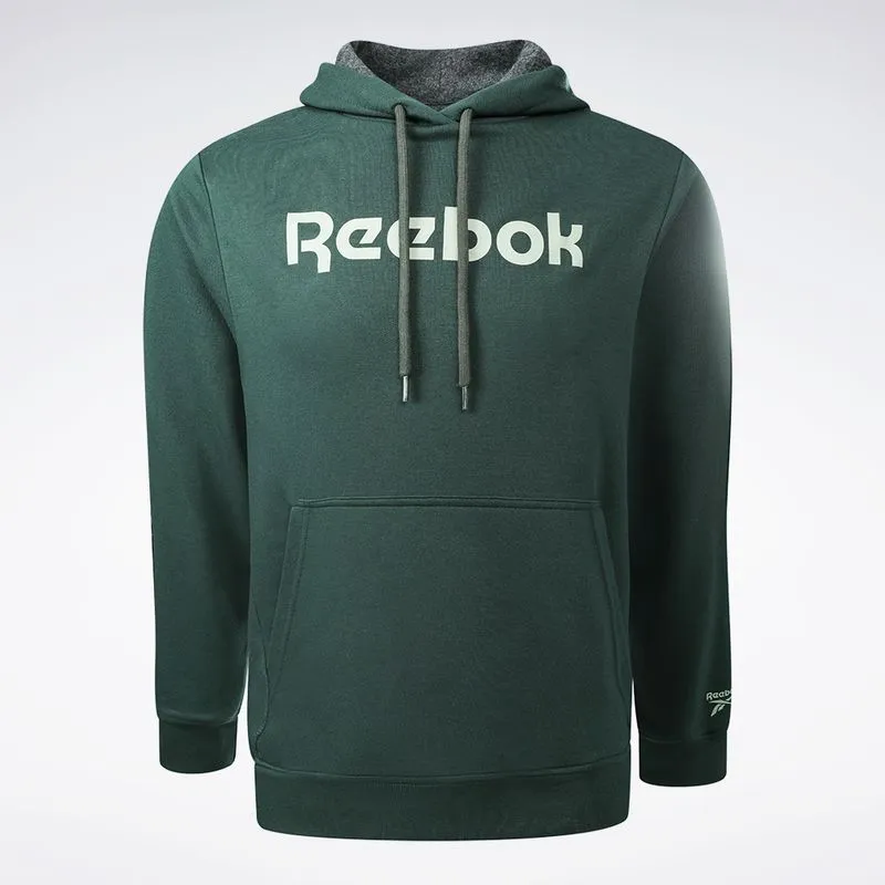Blusa Reebok Big Logo Linear com Capuz Masculina Verde - P