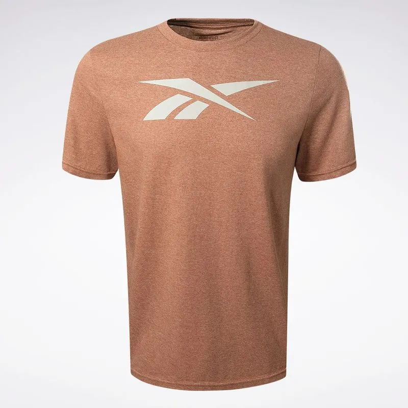 Camiseta Reebok Classics Vector Masculina Marrom mescla - P