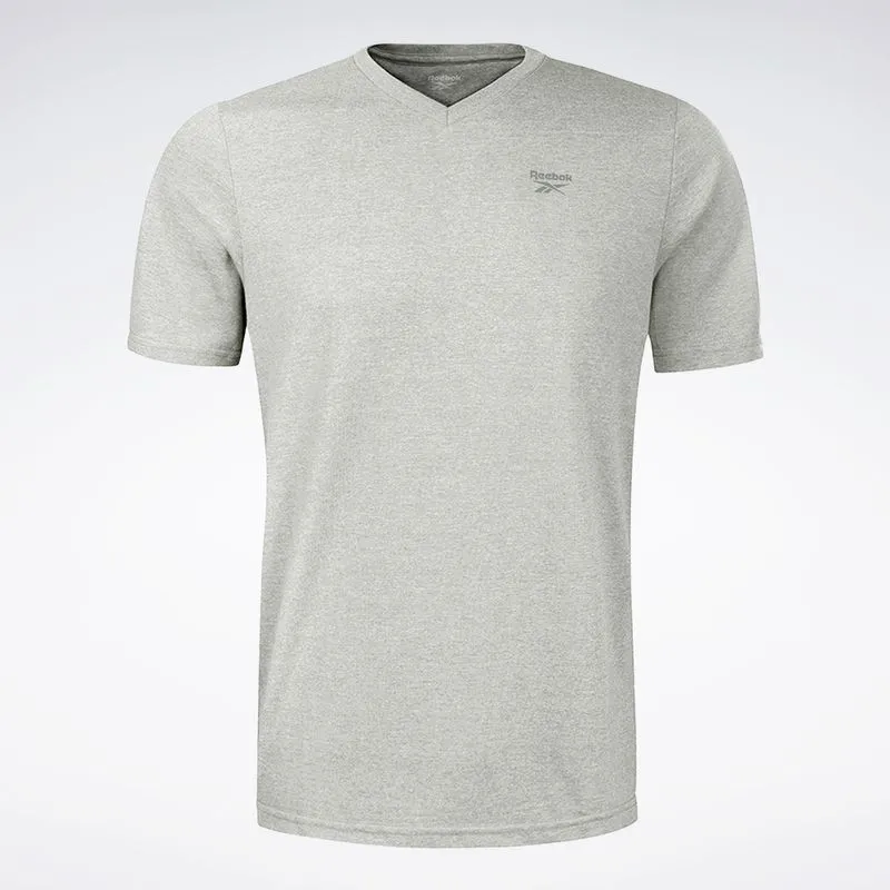 Camiseta Reebok CL Logo V Masculino Cinza mescla - G