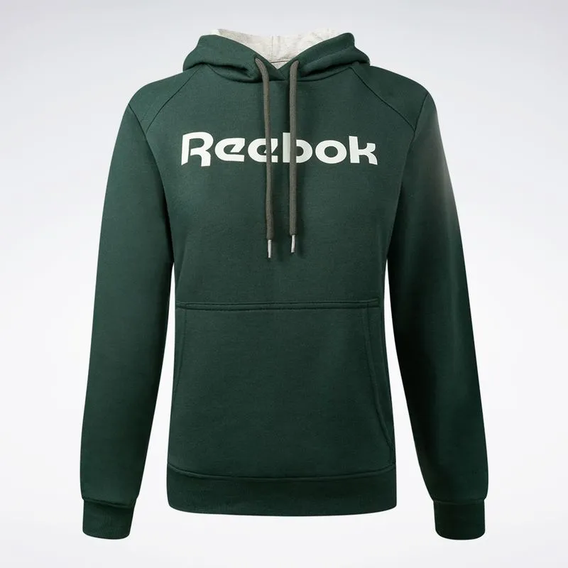Blusa Reebok Big Logo Linear com Capuz Feminina Verde - GG